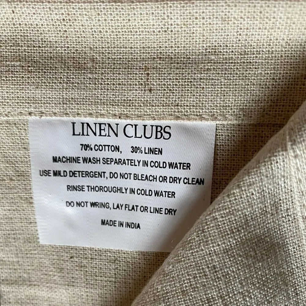 Linen Club Flax design 18x18” set of 18 Cloth Napkins Set Linen Blend